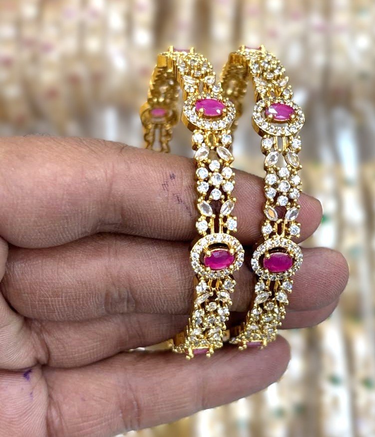 ad with pink stone bangle 2.6 rs.850 ad with pink stone bangle 2.6 rs.850