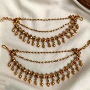 antique maattal with gold hangings rs.600