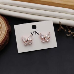 butterfly earring rose gold rs.300