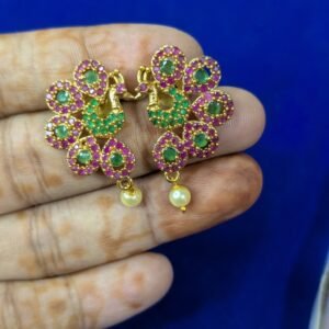 elegant peacock earrings rs.350