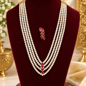 four lined luxury pearl maala rs.1250