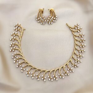 gold plated ad stone necklace rs.699
