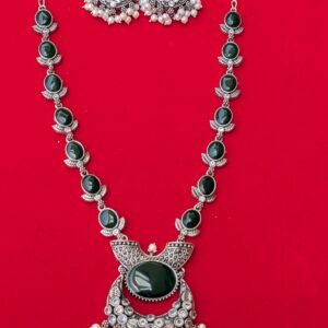 oxidised emerald green chain rs. 720