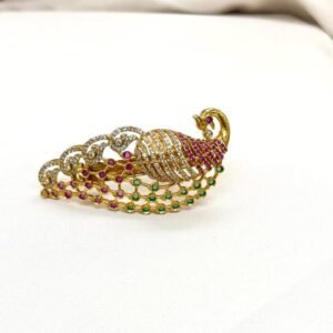 peacock ad stone hair clip rs.750
