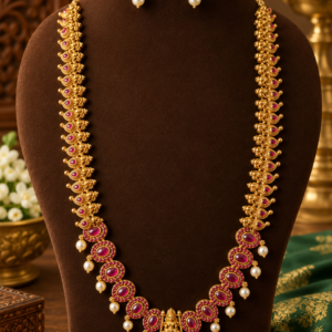 pink stone antique haaram rs.1080