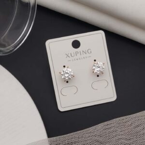 round cubic zirconia stud rs.250