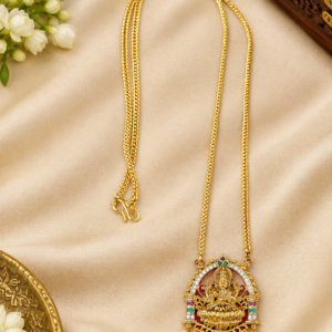 simple chain with laxmi pendant rs.450
