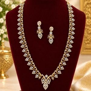 simple floral bud ad stone haaram rs.1200