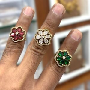 simple floral rings (small) rs. 220 each