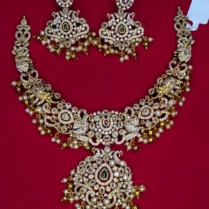 victorian necklase with golden hangings rs.1950