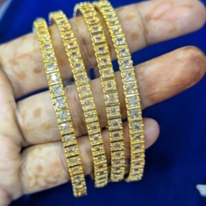 white stone bangles 2.8 rs.1000