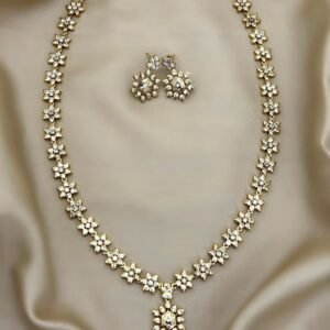 white stone floral chain rs.950