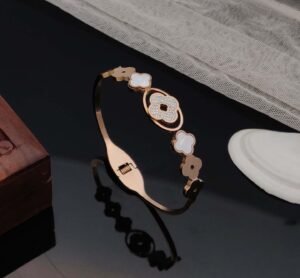 Wisdom Flower Kada Rose Gold