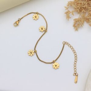 golden flower bracelet rs.320