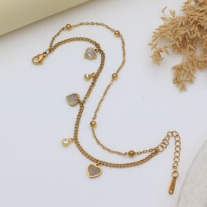 heart dual chain bracelet rs.275