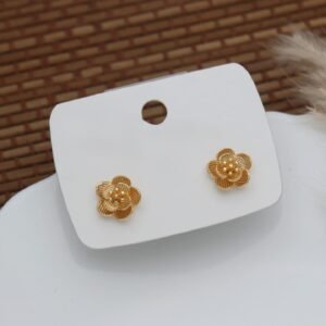twisted gold hoop earrings rs.125